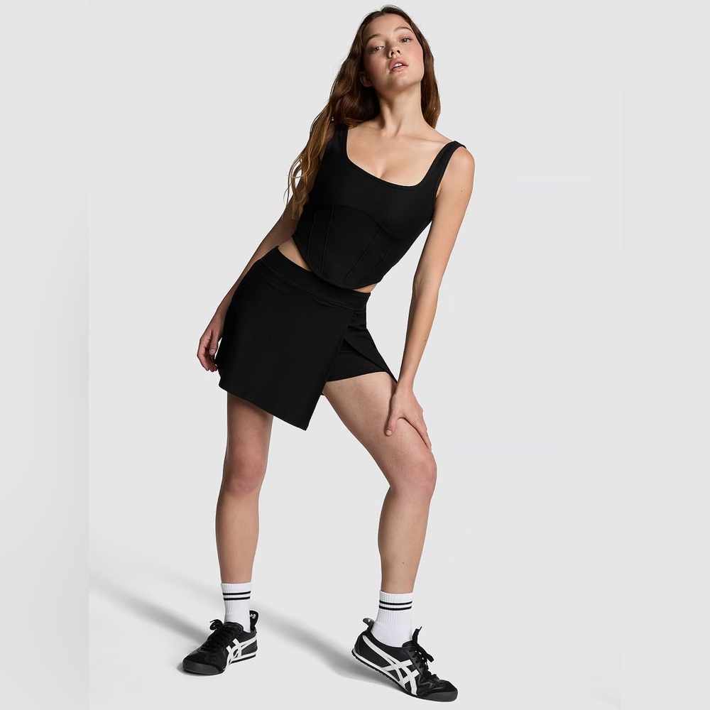 🆕 VS PINK | Sport Piqué Tennis Skort in Black Size Large